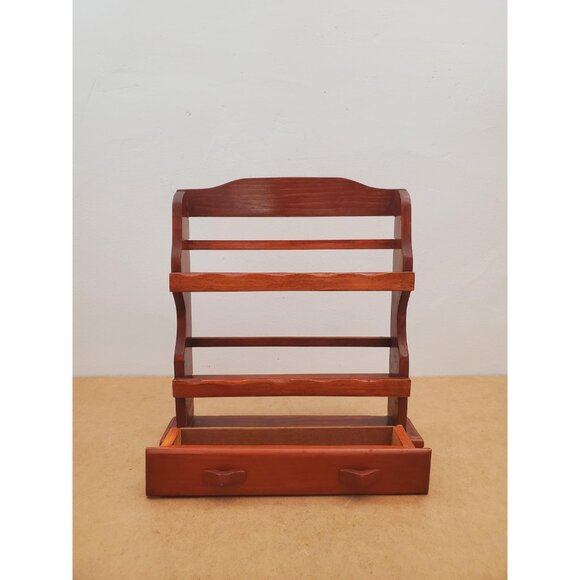 Wooden Spice Rack | Wall Mounted Spice Shelf | Spice Storage | Rustic Kitchen - Picture 4 of 10